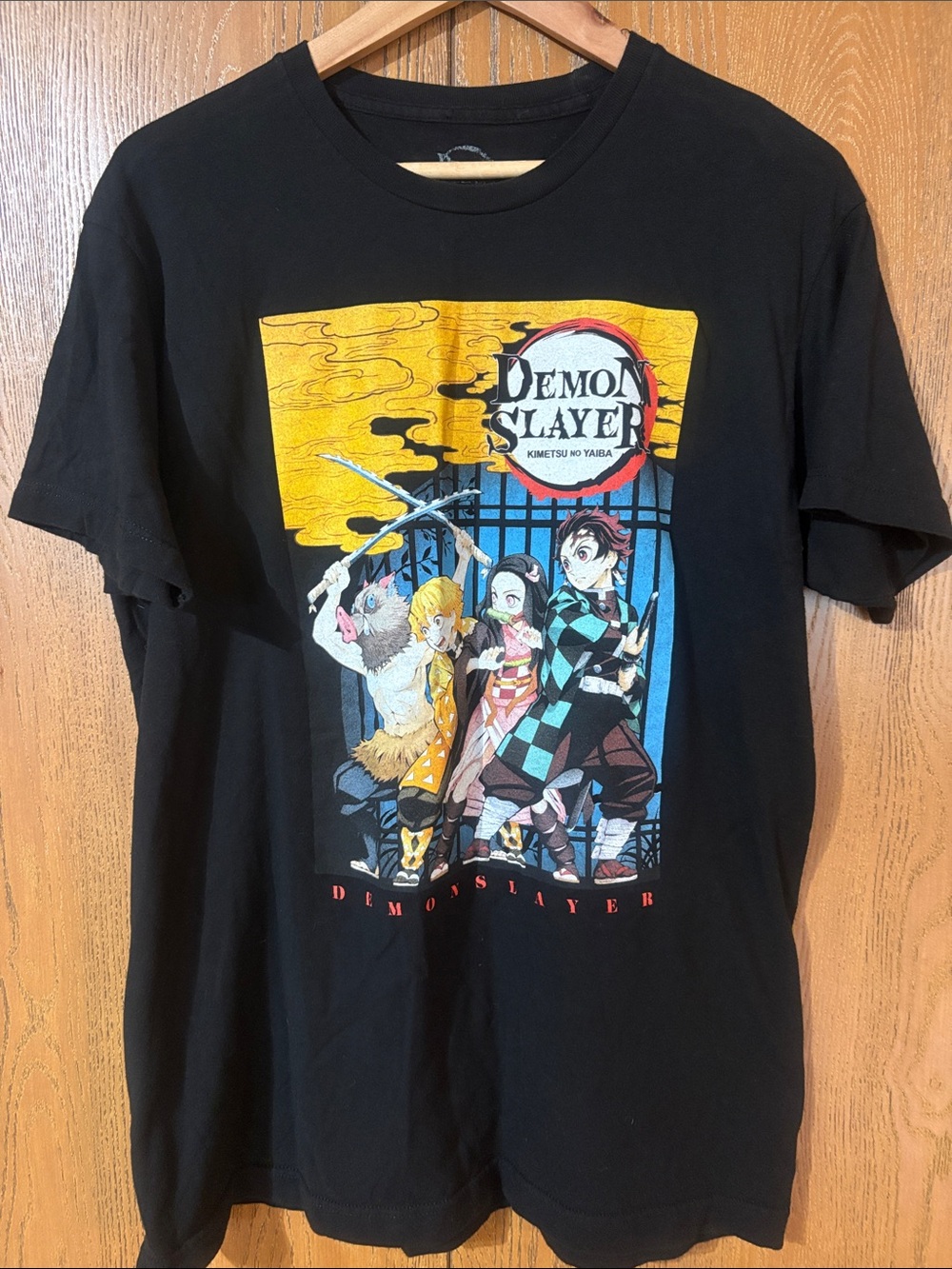 Demon Slayer Graphic Black Short-Sleeve Tee
